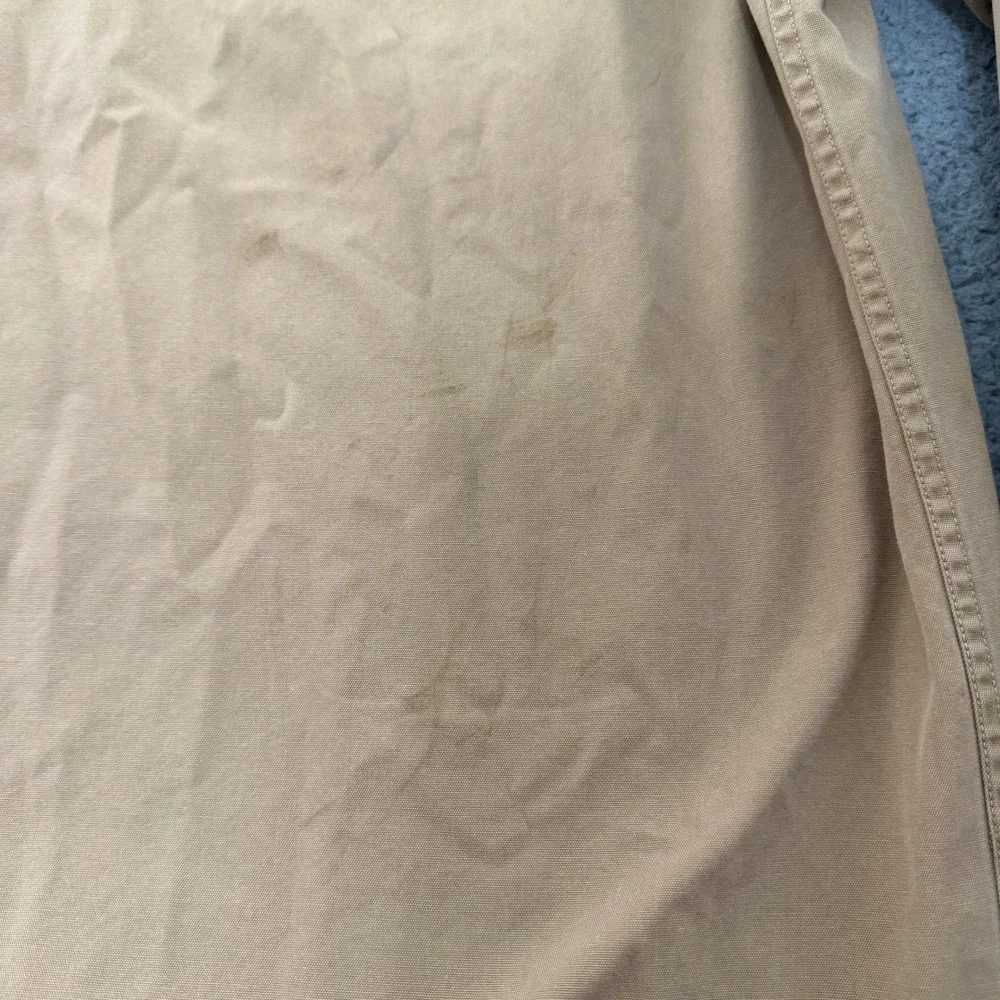 VTG Banana Republic Shirt Mens XL Tan Cotton Canvas Work Button Up Utility